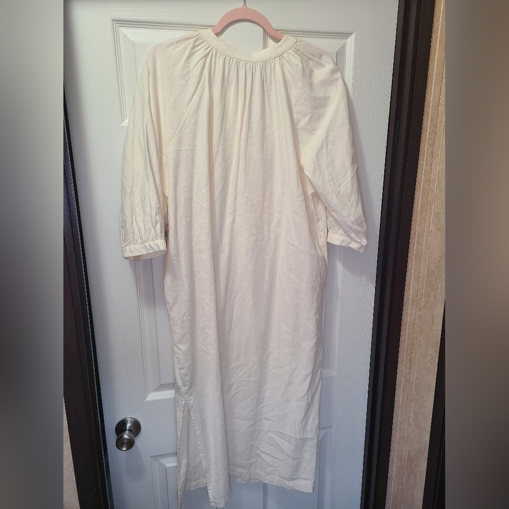 NWT Old Navy Split-Neck Linen-Blend Midi Dress,  - Picture 8 of 8